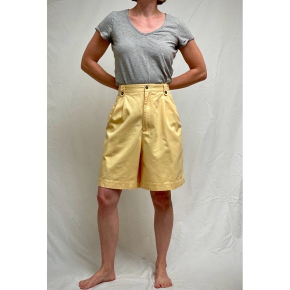 Vintage High Waist Bermuda Mom Shorts 30" Waist - Picture 1 of 10